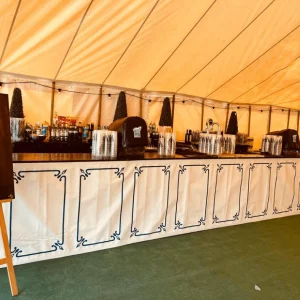 Bar set up in a marquee for a social event