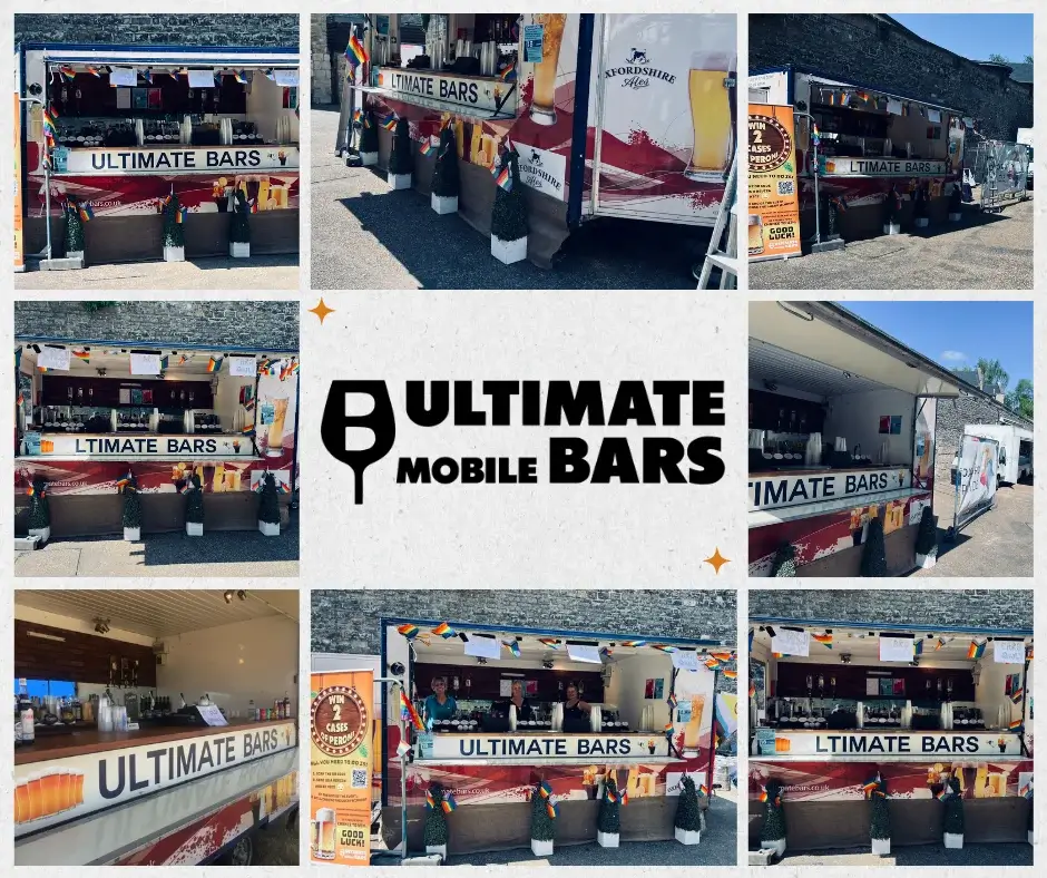 Ultimate Mobile Bars - Photo Montage of one of our Event Trailer Bars